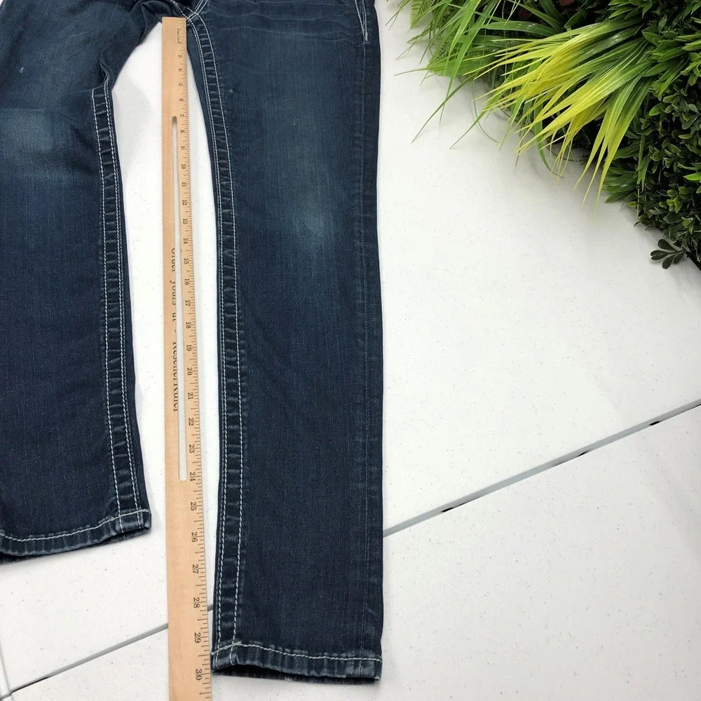 Miss Me Jeans Womens 27 Dark Wash Jegging Skinny Stretch Embellished Pockets Day - Picture 11 of 16